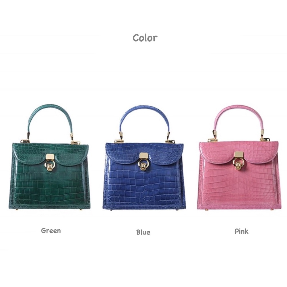 Pre-Order D’MOM HebillaNile CrocodileBelly handbag - Picture 6 of 8